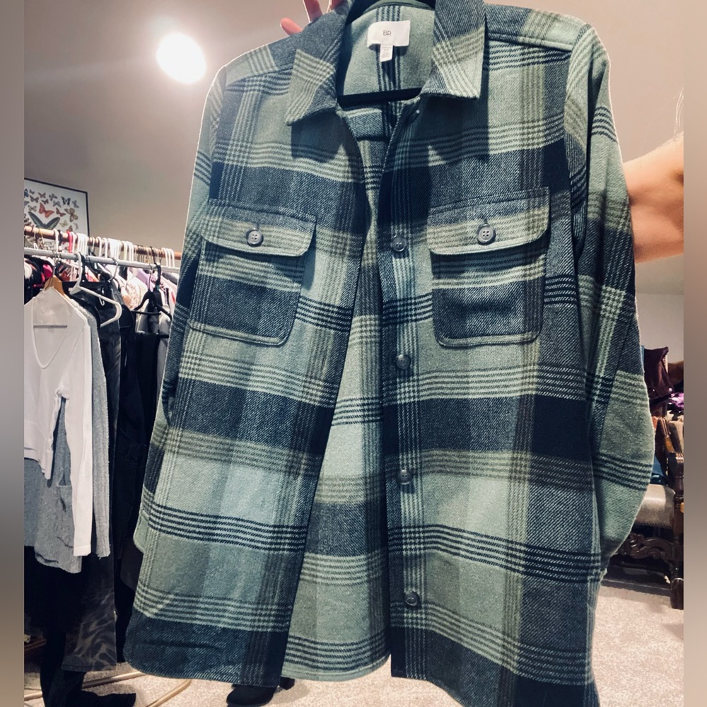 BP Green and Black Plaid Jacket